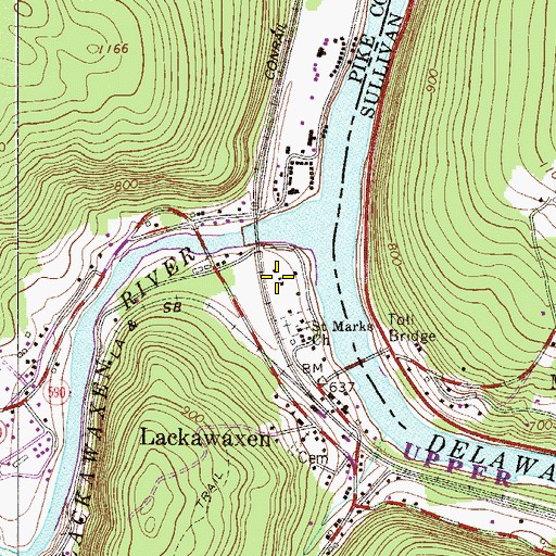 Topographic Map of Zane Grey Museum, PA