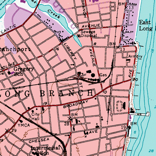 Topographic Map of Trinity African Methodist Episcopal Church, NJ