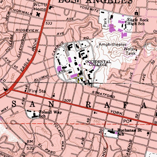 Topographic Map of Hameetman Science Center, CA