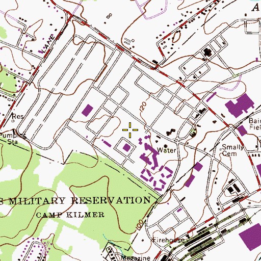Topographic Map of Livingston Student Center, NJ