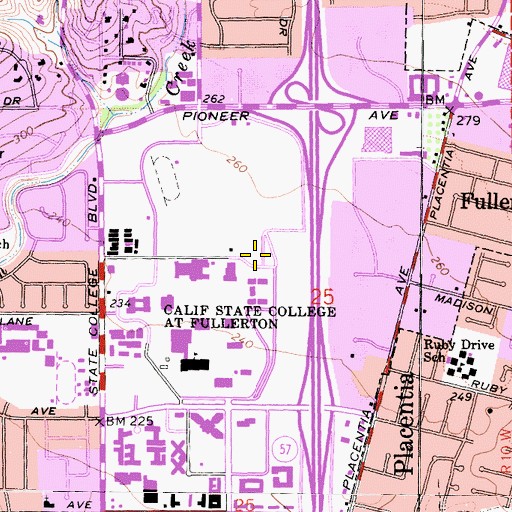 Topographic Map of Mackey Auditorium, CA