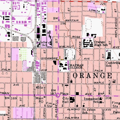 Topographic Map of Schmid Gate, CA