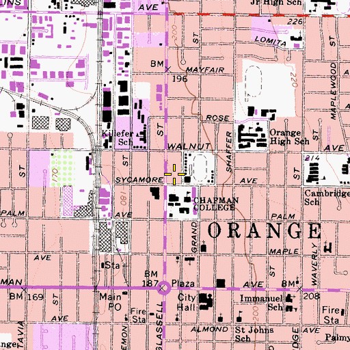 Topographic Map of Fish Interfaith Center, CA