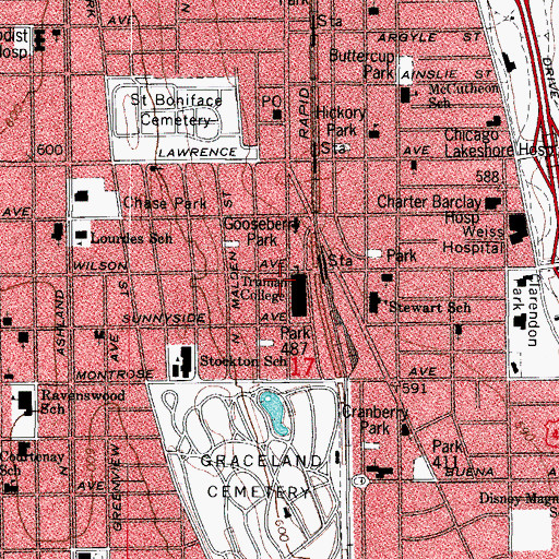 Topographic Map of Chicago Engine Company 83, IL