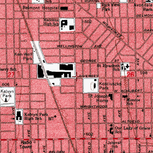 Topographic Map of Chicago Engine Company 91, IL