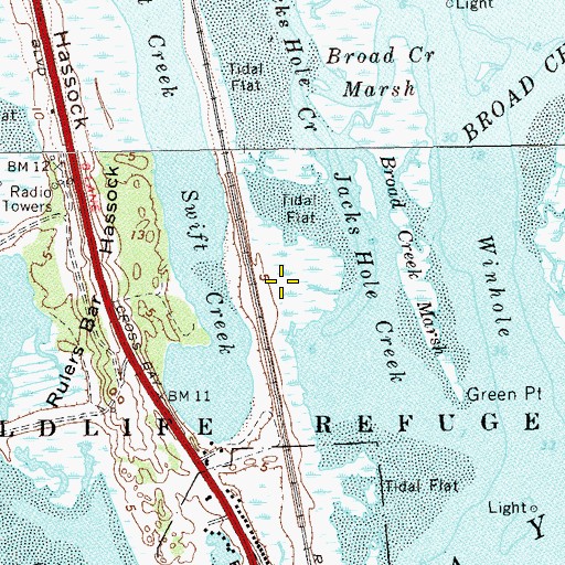 Topographic Map of The Raut (historical), NY