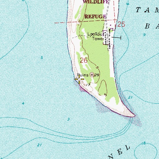 Topographic Map of Battery John Page (historical), FL