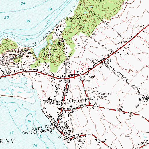 Topographic Map of Orient Congregational Church, NY