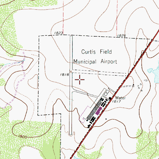 Topographic Map of Curtis Field (historical), TX