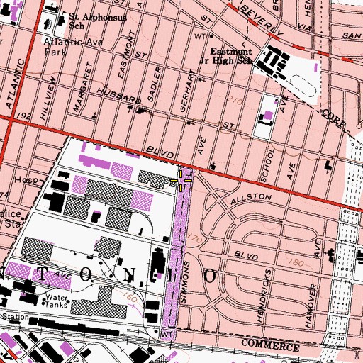 Topographic Map of Los Angeles County Fire Department Station 22, CA