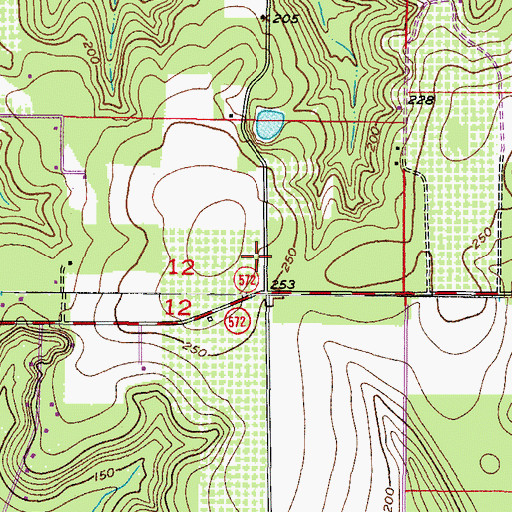 Topographic Map of Community Bible Church, FL