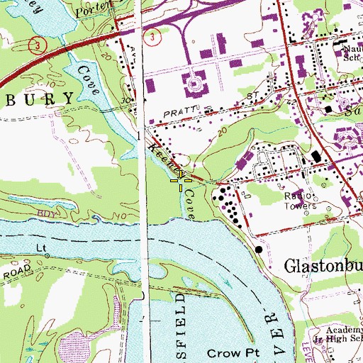 Topographic Map of Salmon Brook, CT