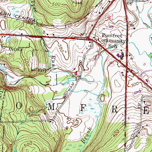 Topographic Map of Sap Tree Run, CT