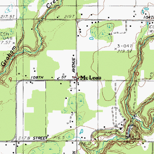 Topographic Map of McLean, MI