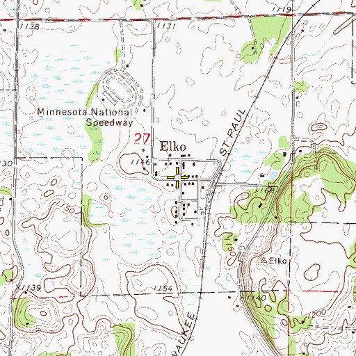 Topographic Map of Elko New Market, MN