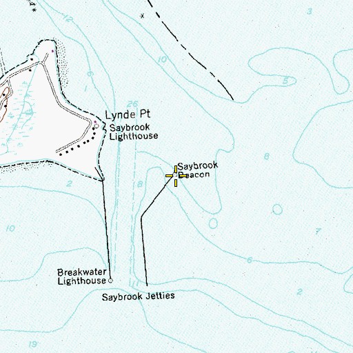 Topographic Map of Saybrook Beacon, CT