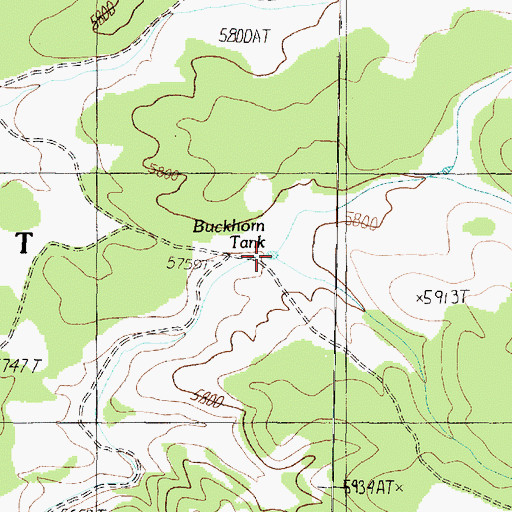 Topographic Map of Buckhorn Tank, AZ