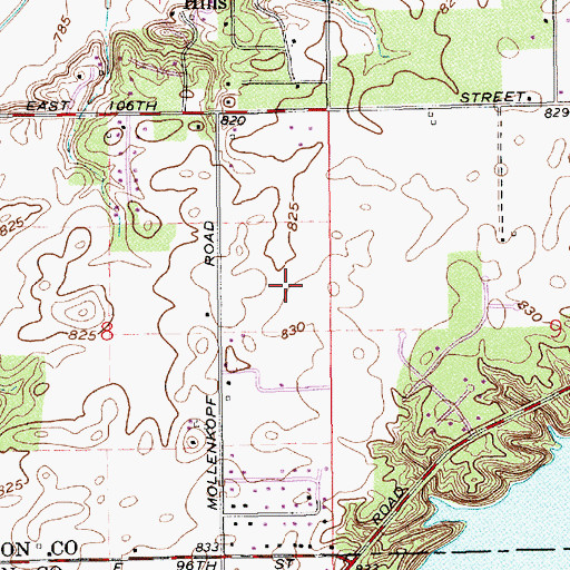 Topographic Map of Glen Abbey At Windermere, IN