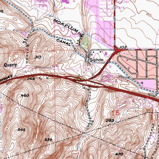 Topographic Map of Exit 19, CA