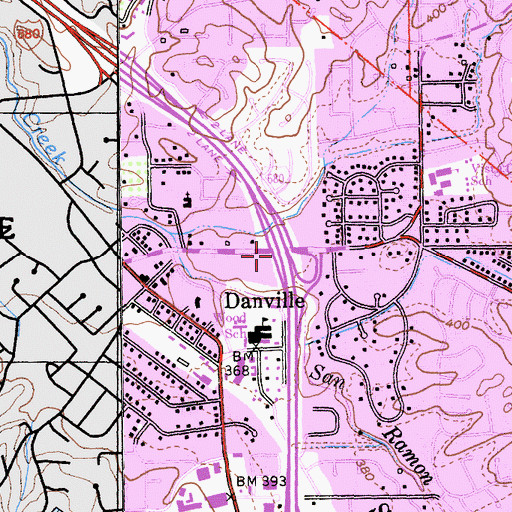 Topographic Map of Exit 39, CA