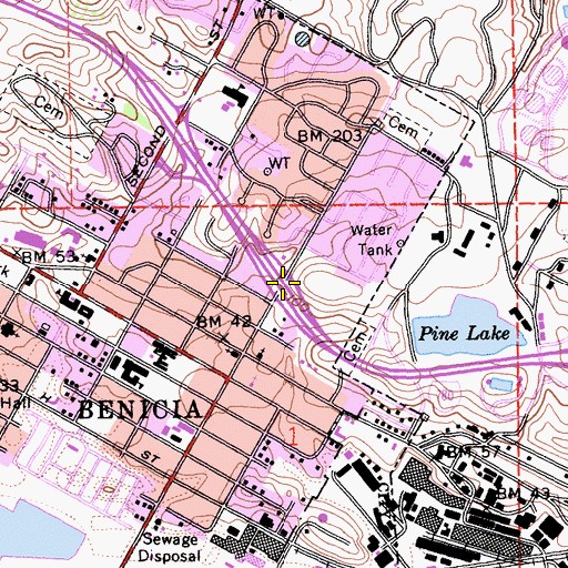 Topographic Map of Exit 6, CA