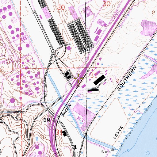 Topographic Map of Exit 60, CA