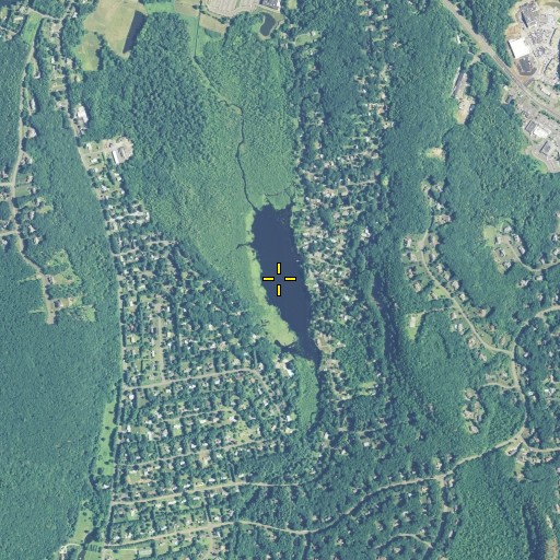 Aerial/Satellite Image of Secret Lake, CT