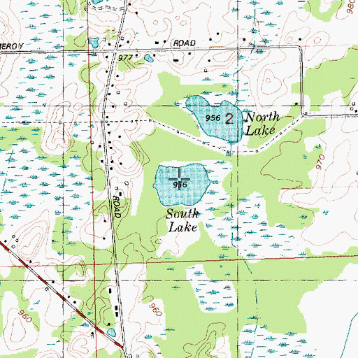 Topographic Map of South Lake, MI