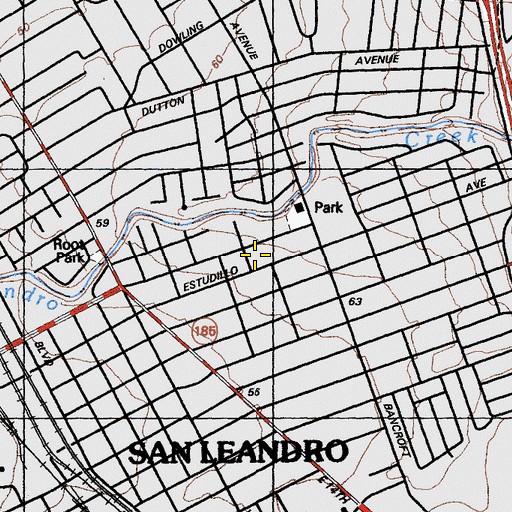 Topographic Map of Alameda County Fire Department Station 9, CA