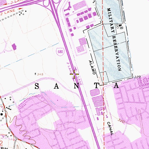 Topographic Map of Exit 29, CA