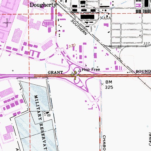 Topographic Map of Exit 45, CA