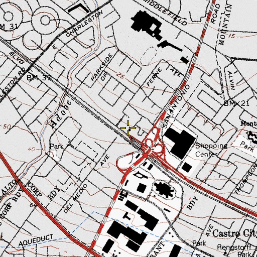 Topographic Map of Kingdom Hall of Jehovahs Witnesses, CA