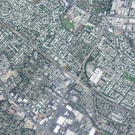 Aerial/Satellite Image of Kingdom Hall of Jehovahs Witnesses, CA
