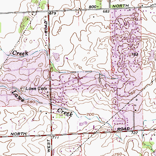 Topographic Map of Clearview, IN