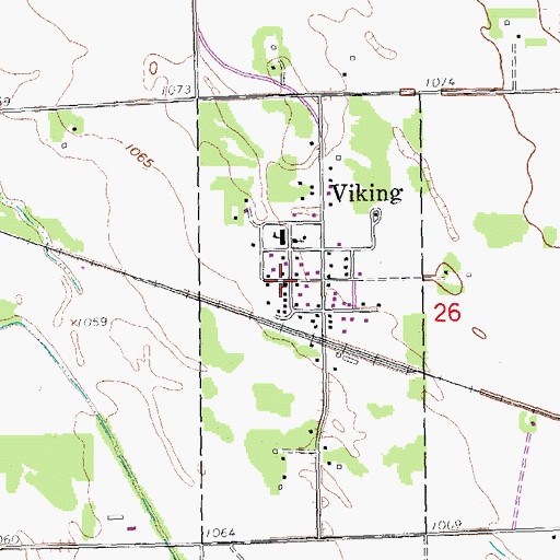 Topographic Map of Zion Lutheran Church, MN