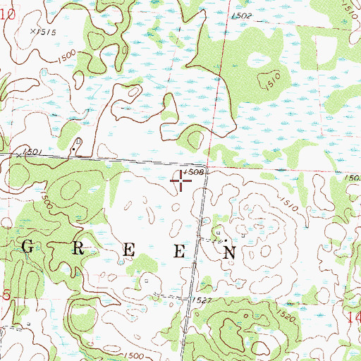 Topographic Map of Pickett Family Cemetery, MN