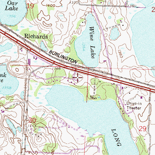 Topographic Map of Ridgewood Park Campground, MN