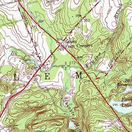 Topographic Map of Shingle Mill Brook, CT