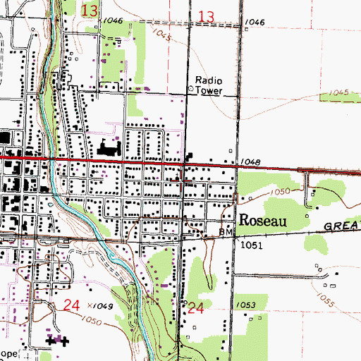 Topographic Map of Messiah Lutheran Church, MN