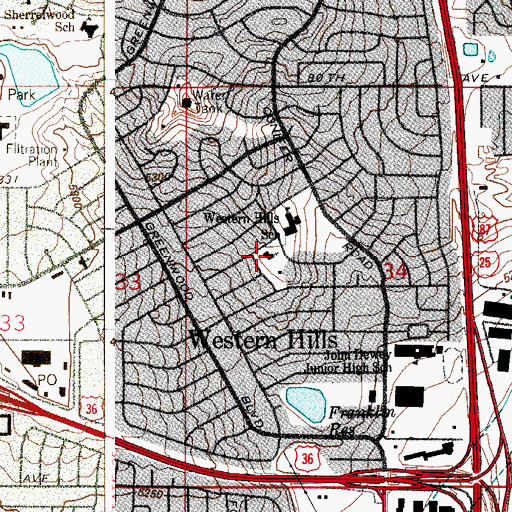 Topographic Map of Mount Zion Lutheran Church, CO