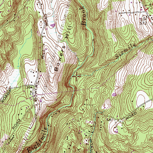 Topographic Map of Sixmile Brook, CT