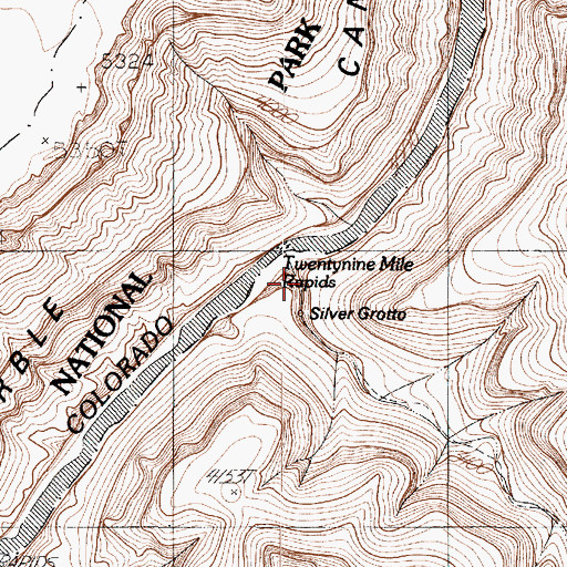 Topographic Map of Twentynine Mile Canyon, AZ