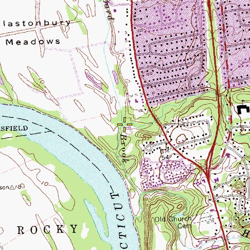 Topographic Map of Smith Brook, CT