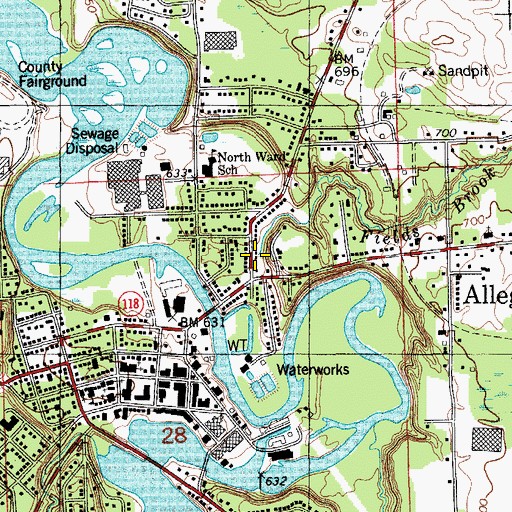Topographic Map of Fields Brook, MI