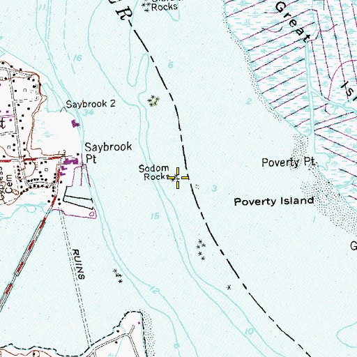 Topographic Map of Sodom Rocks, CT