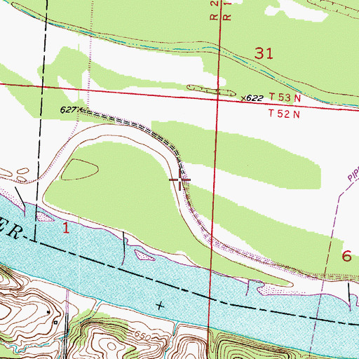 Topographic Map of Levee Unit Number L-246, MO