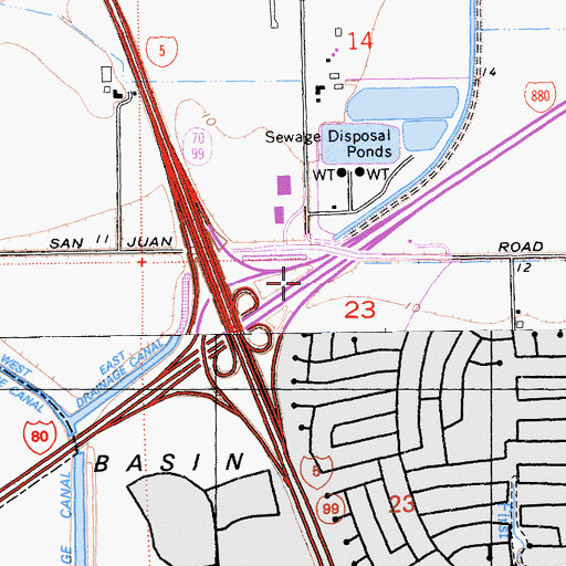 Topographic Map of Exit 86, CA