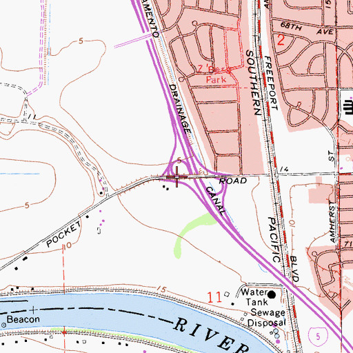 Topographic Map of Exit 512, CA