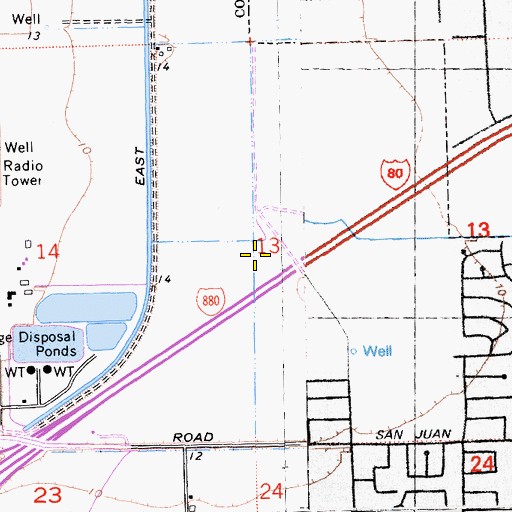 Topographic Map of Natomas Marketplace Shopping Center, CA