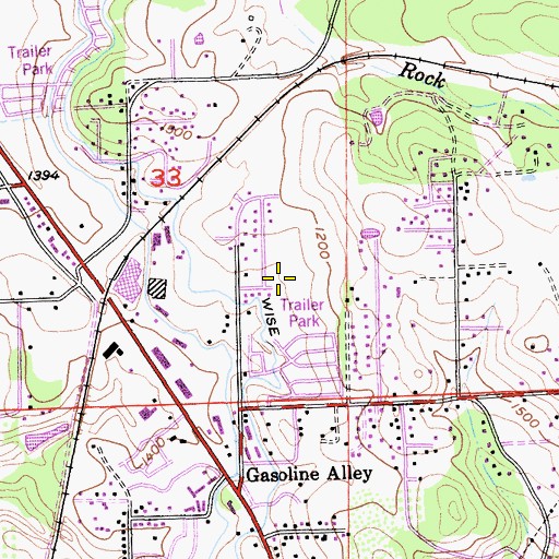 Topographic Map of Spring Meadows Park, CA